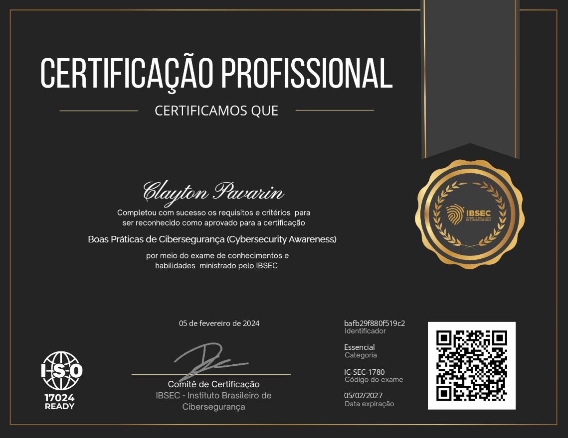 Boas Práticas de Cibersegurança (Cybersecurity Awareness)