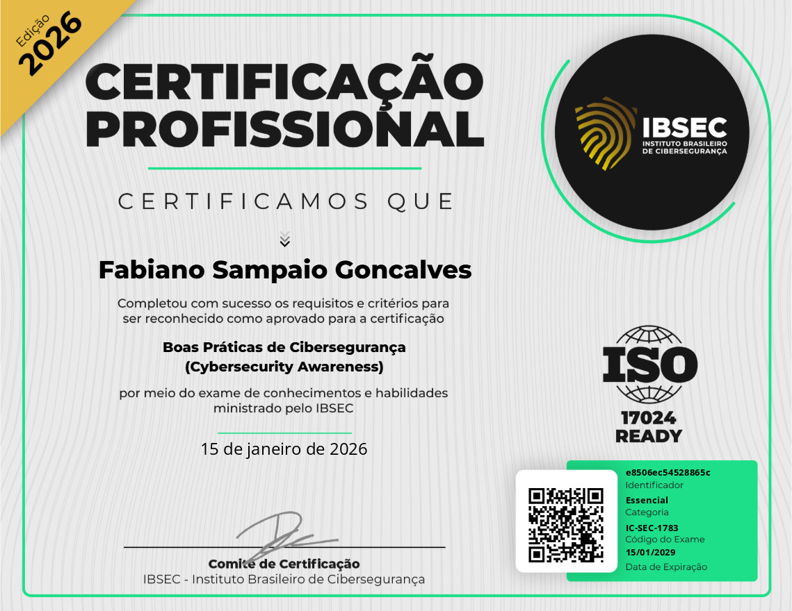 Boas Práticas de Cibersegurança (Cybersecurity Awareness)