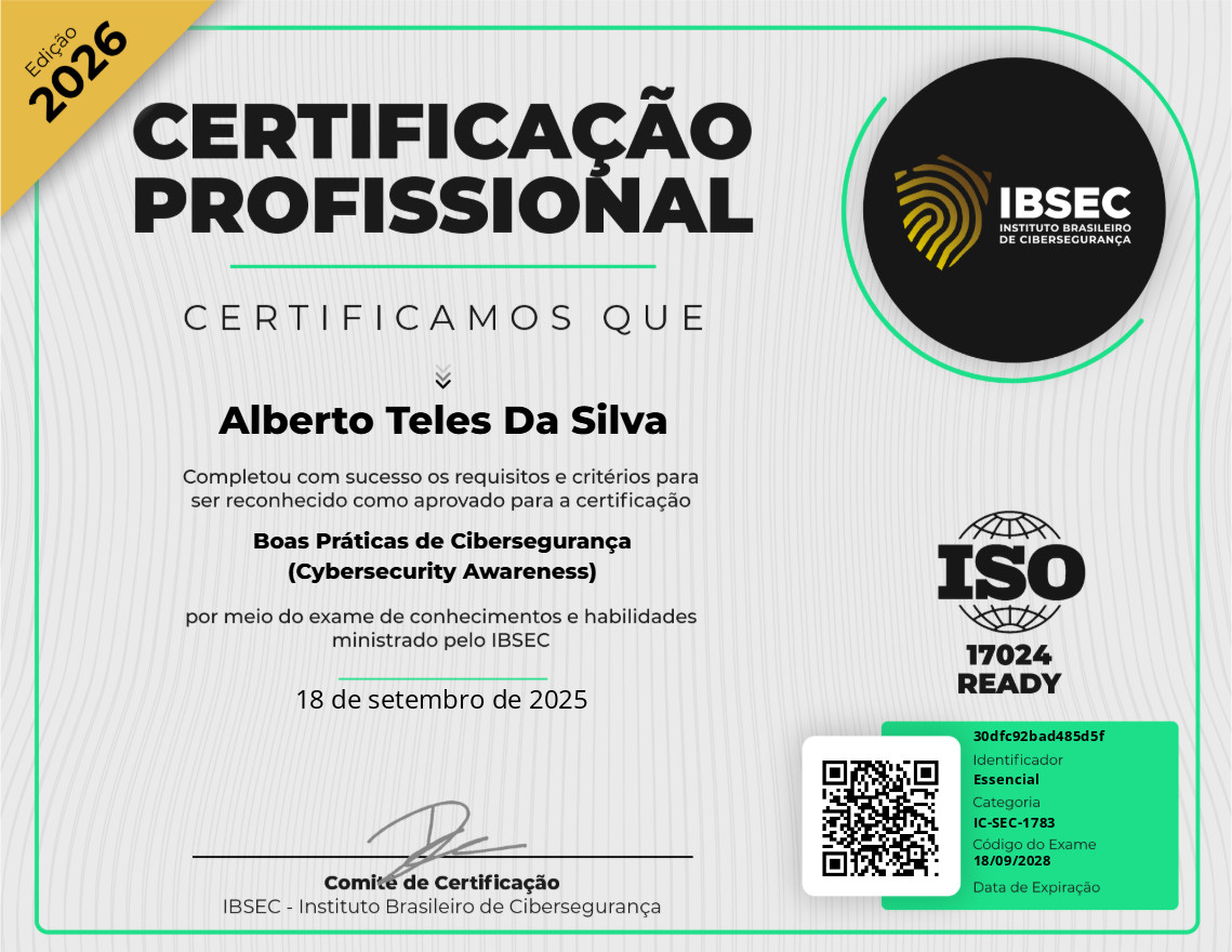 Boas Práticas de Cibersegurança (Cybersecurity Awareness)