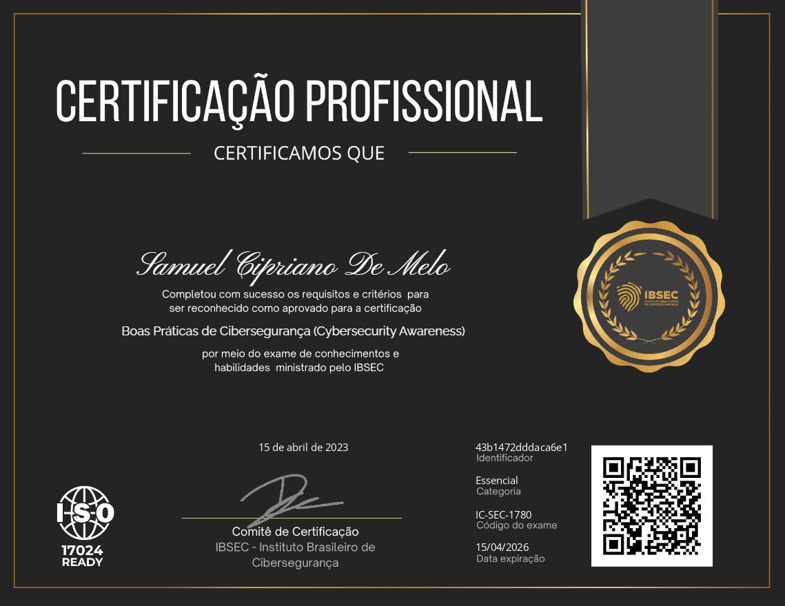 Boas Práticas de Cibersegurança (Cybersecurity Awareness)